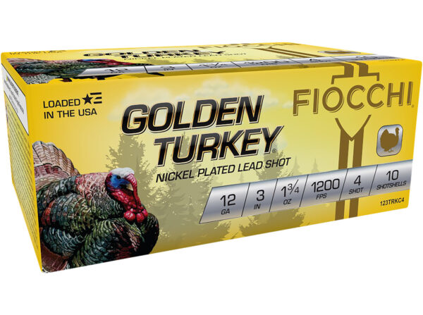 FIO 123TRKC4  Fiocchi 12ga Turkey Shot 3"  #4 Shot