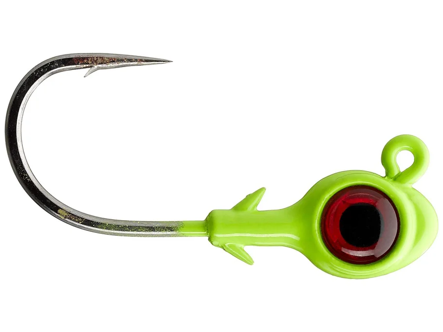 TEJX14-05   Z Man Trout Eye X Jigheads 1/4oz Chartreuse 3pk