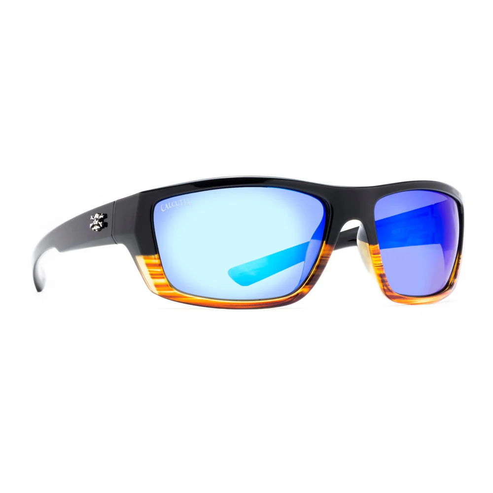 S01BMWG   Calcutta Sancho Sunglasses Wood Grain/Blue Lens