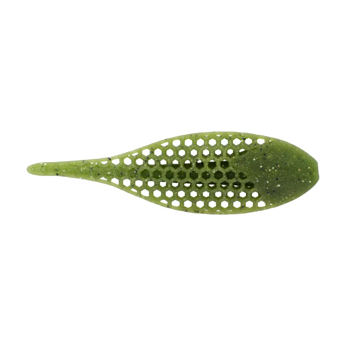PBMSFLXGL3.5-GP   Berkley Powerbait 3.5" Flux-Gill Green Pumpkin
