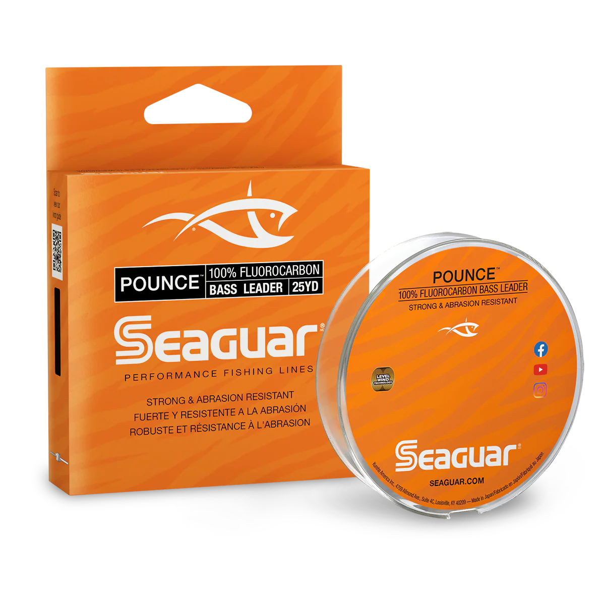 10PBL25   Seaguar Pounce Bass Leader 10lb Flurocarbon Line 25yds