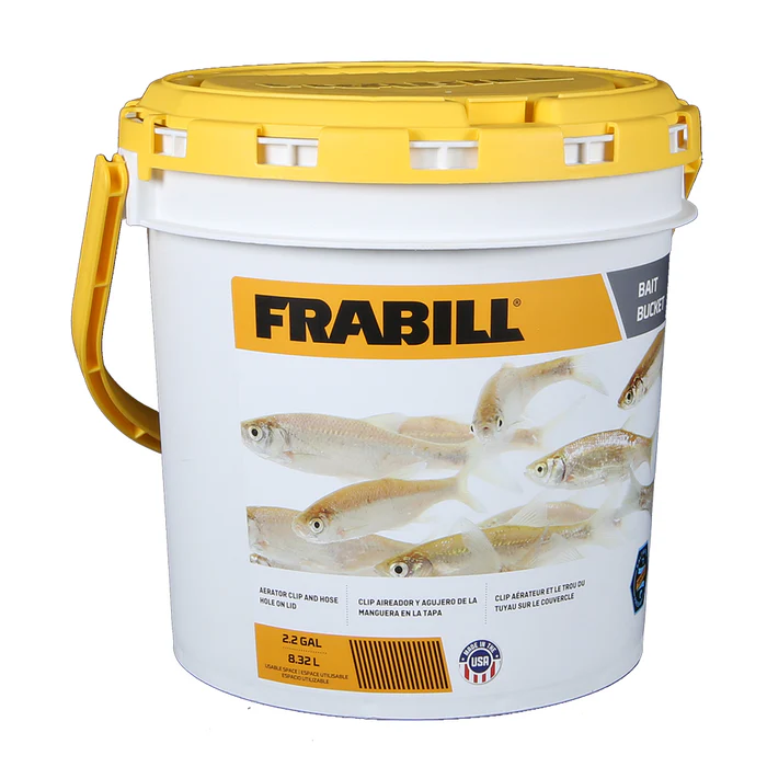 PMC4820  Frabil Bait Bucket 2.2 gal Yellow/White