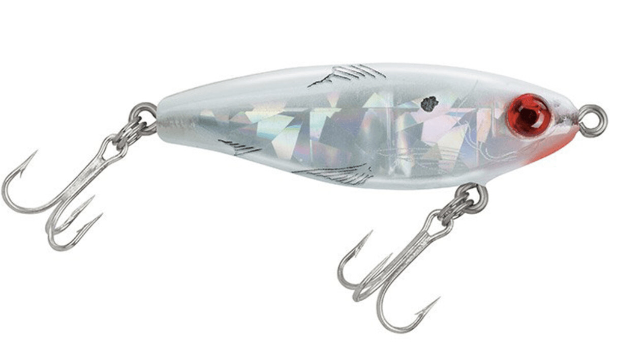 17MR-51SBG   Mirrolure Mirrodine Broken Glass White/Silver