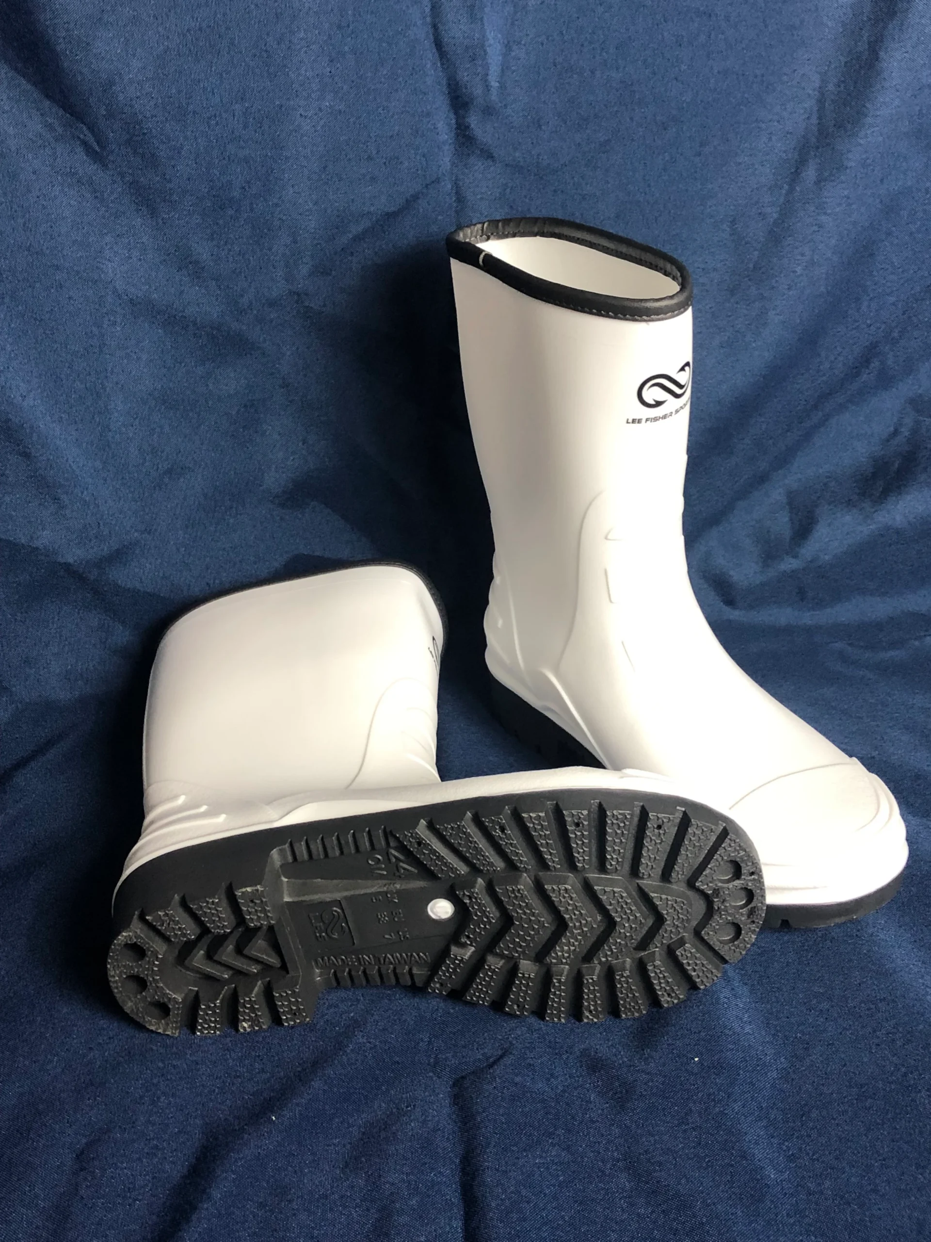 BOOT-13-LFS-SHORT Lee Fisher White Boot Sz 13