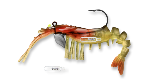 E-VS35R-14-54   Vudu 3.5" Rattler Shrimp 1/4oz Bloody Mary