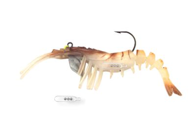 E-VS35R-14-02 Vudu 3.5" Rattler Shrimp 1/4oz Brown 2pk