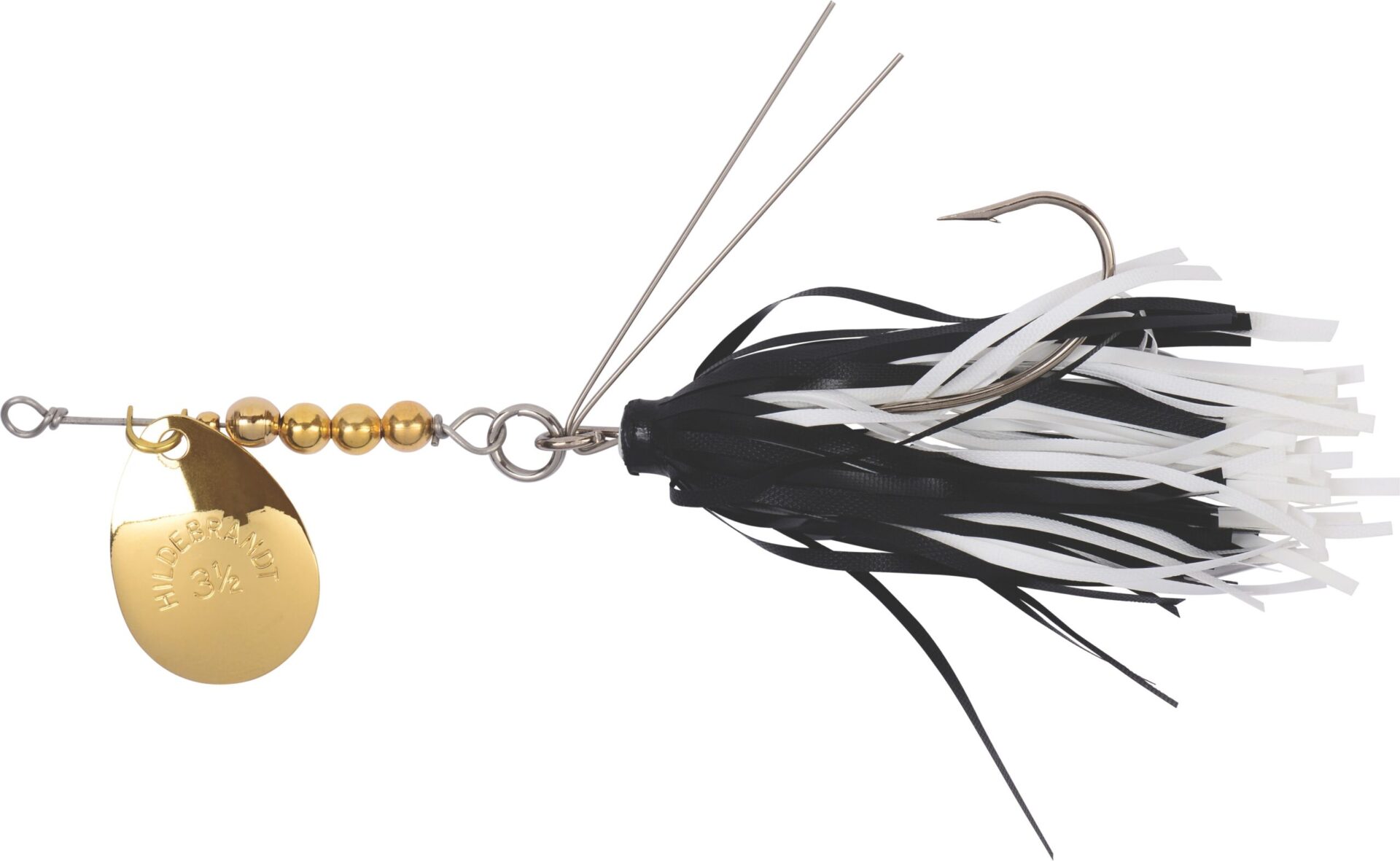 4SSG-BLWH   Hildibrandt Snagless Sally 3/8oz Gold Black/White