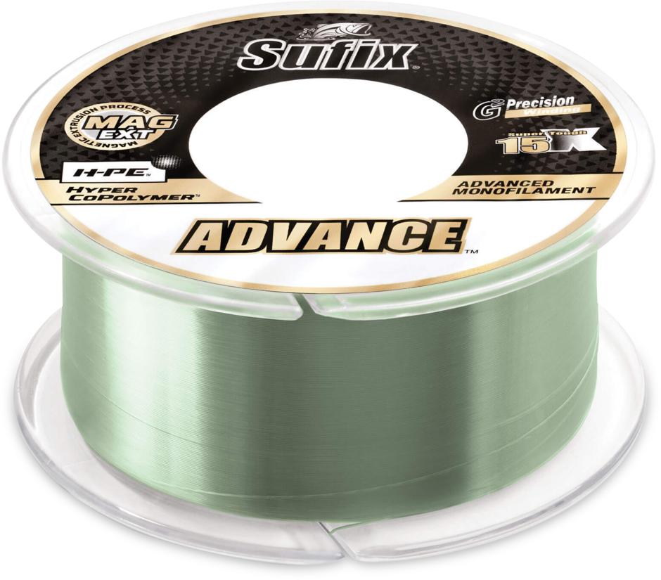604-112G   Suffix Advance Mono 12lb Low-Vis Green Line