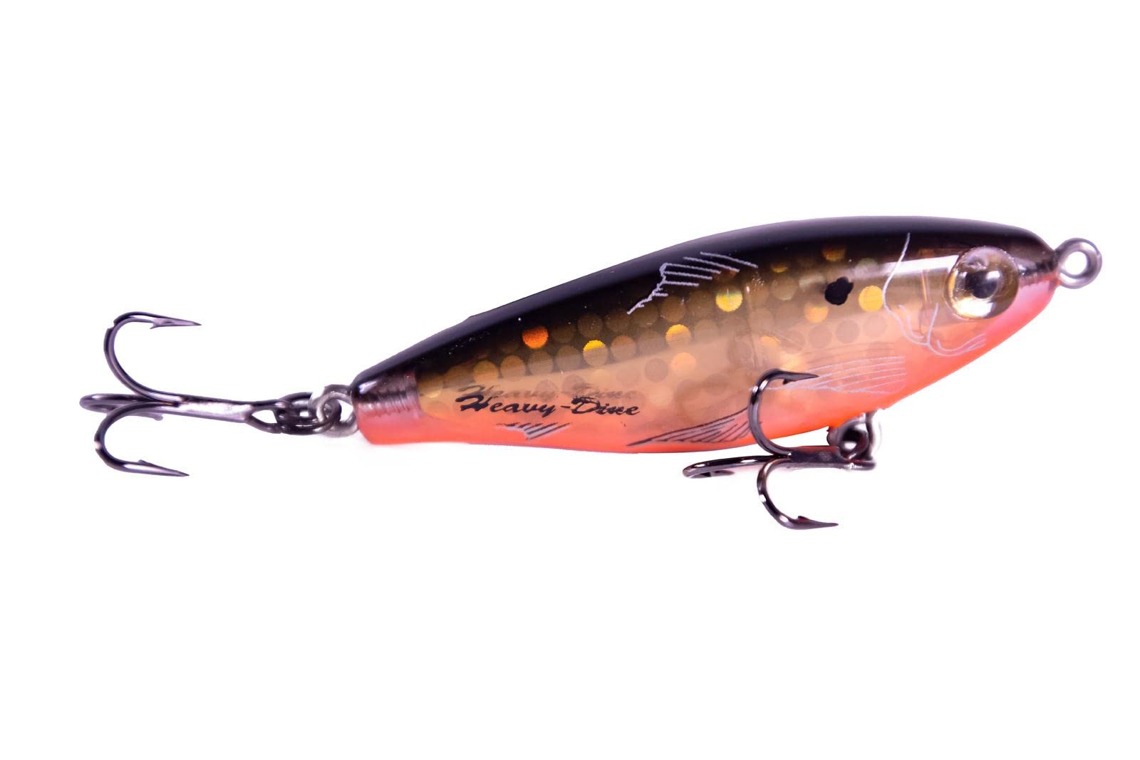 C18mr-808GSD  Mirrolure Heavy Dine Twitchbait Black/Orange/Gold
